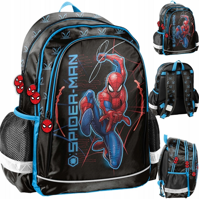 Školský batoh Spider-Man pre chlapcov s odrážacími prvkami a ergonomickým dizajnom